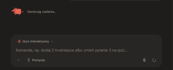 Generowanie zadania przez AI